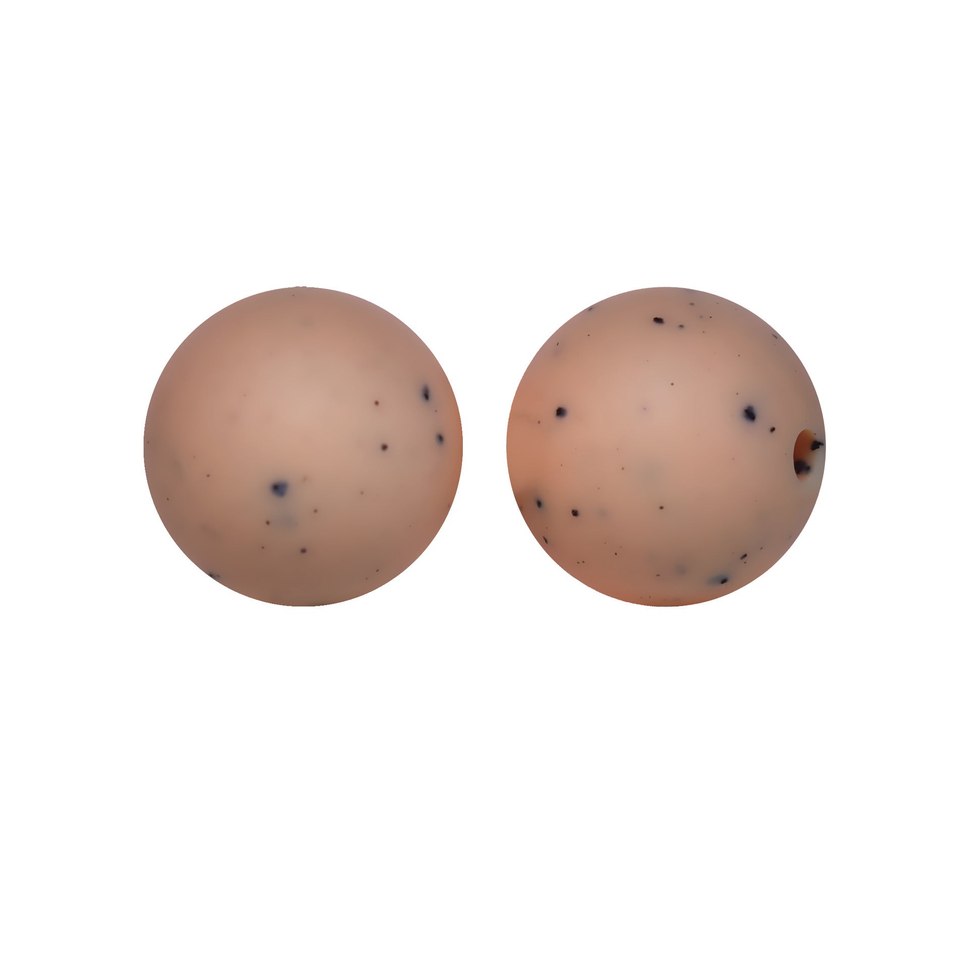 Wholesale 50pcs/pack Imitation Metal Style Speckle Silicone Beads